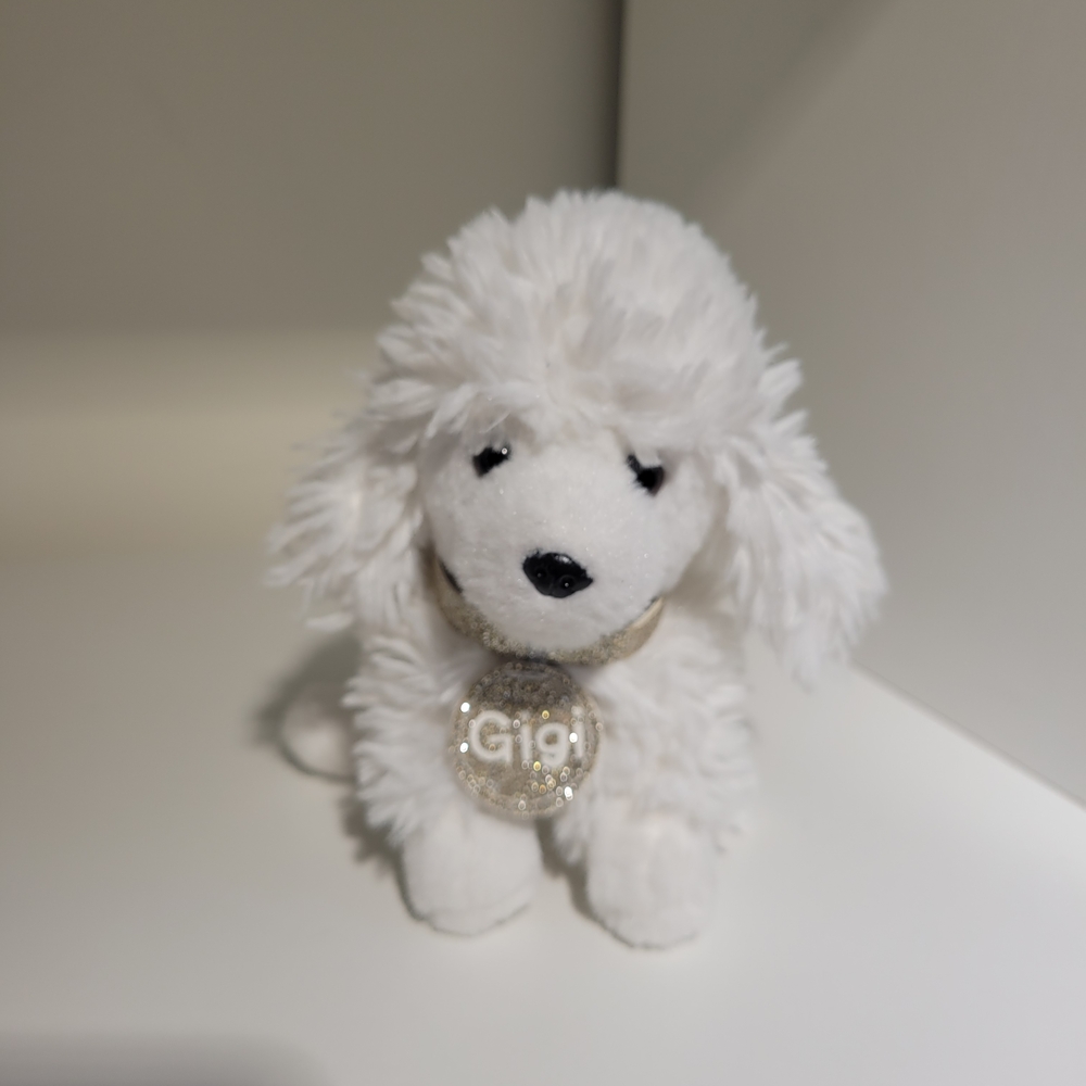 Justice Pet Gigi White Fluffy Stuffed Dog